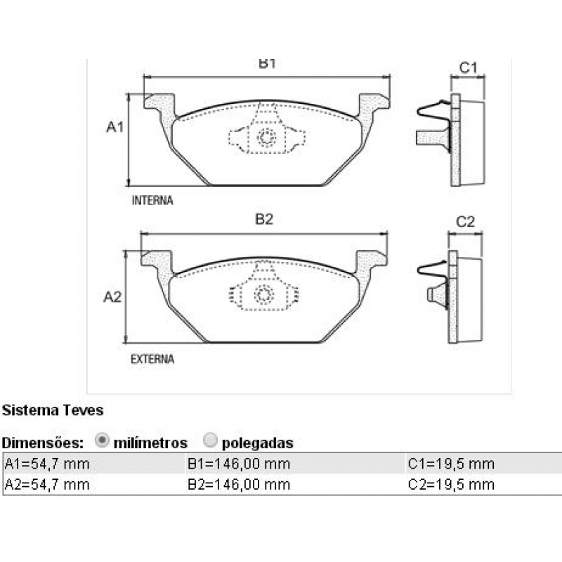 Pastilha Fox/spfox/cfox (disco 256mm)mola Dif S/alarme(antiruido) Cobreq