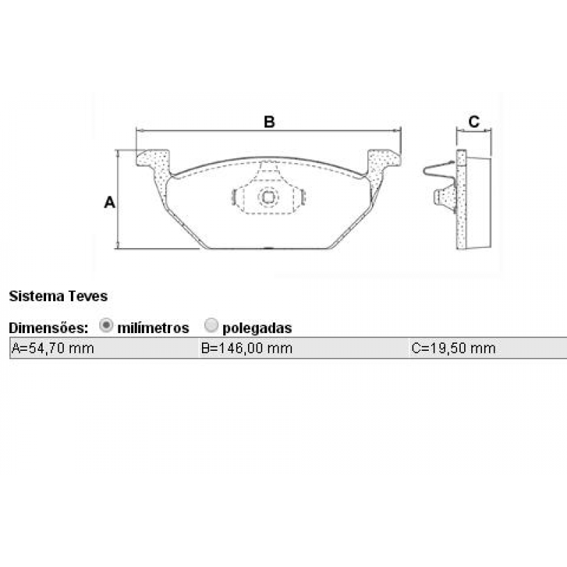 Pastilha Golf/a3 1.6/2.0 04.02/06, Mola Igual S/ Alarme Cobreq