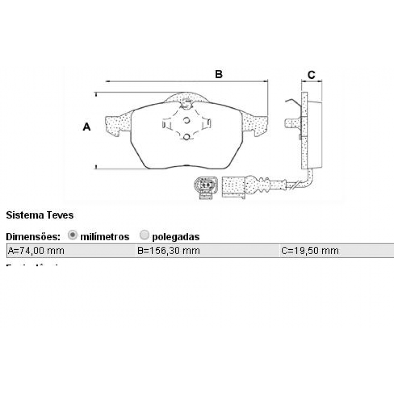 Pastilha Golf 1.8t/2.8 98/, A3/a4 1.8t/2.8 96 Cobreq