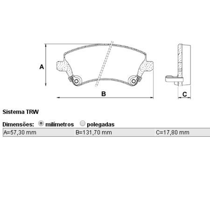Pastilha Corolla 06.02/05.08 (c/ Anti Ruido) Cobreq