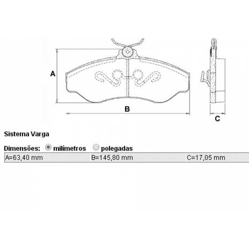 Pastilha S-10/bla 4x2/4x4 Sistema Trw Varga Trw Pastilhas