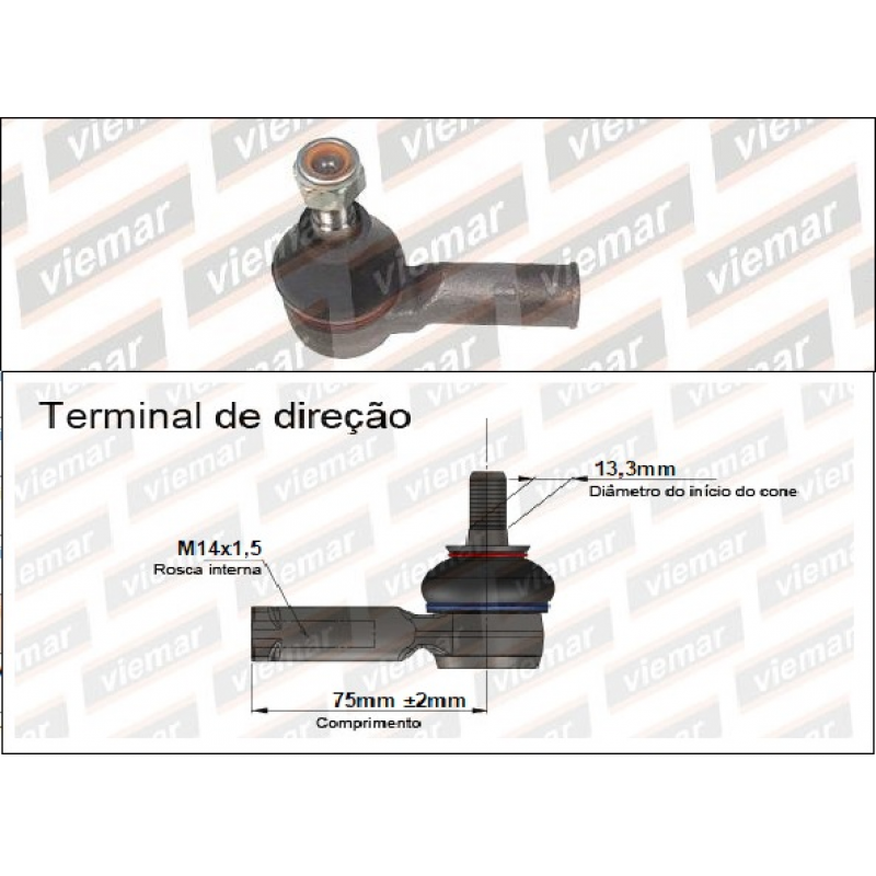 Tterminal Direcao Pajero Tr4 04/ Viemar