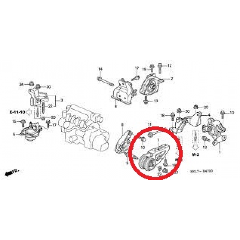 Coxim Motor Le Fit (refil/bucha)(furo 12mm/di Zap