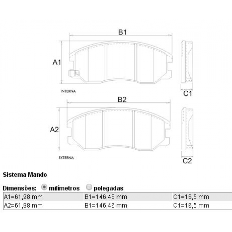 Pastilha Captiva 2.0 2.4 3.6 3.2 2006/ Trw Pastilhas