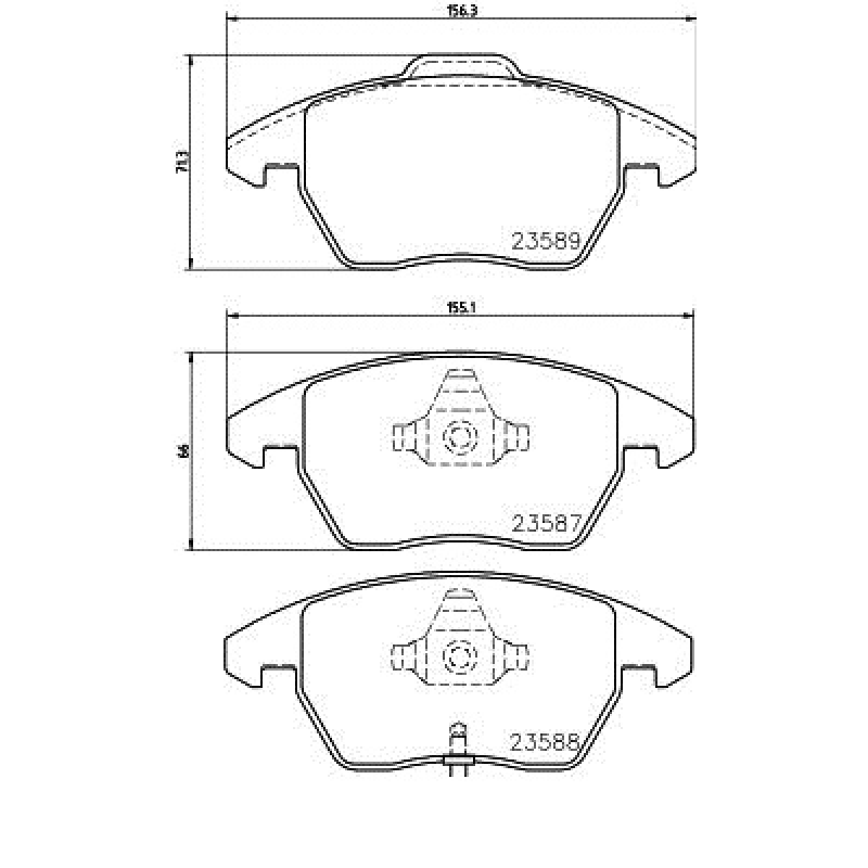 Pastilha Freio Dianteiro Audi / Vw - (s/alarme) Trw Pastilhas