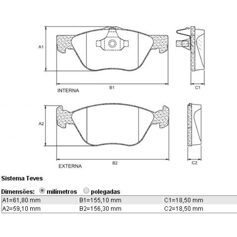 Pastilha Doblo/idea Adv/linea/punto/bravo/punto T-jet/argo/cronos 10/ (antiruido)(sem Alarme) Cobreq