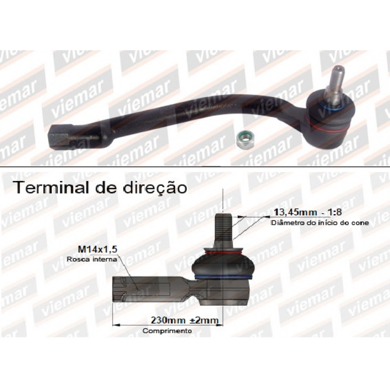 Terminal Direcao I30 2.0 16v 09/12 Cerato 09/13 Ld Viemar