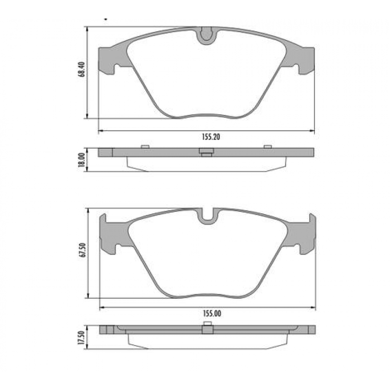 Pastilha Bmw X1/serie 3 E91 06/,  X1 Sdrive 28i 12/ Cobreq