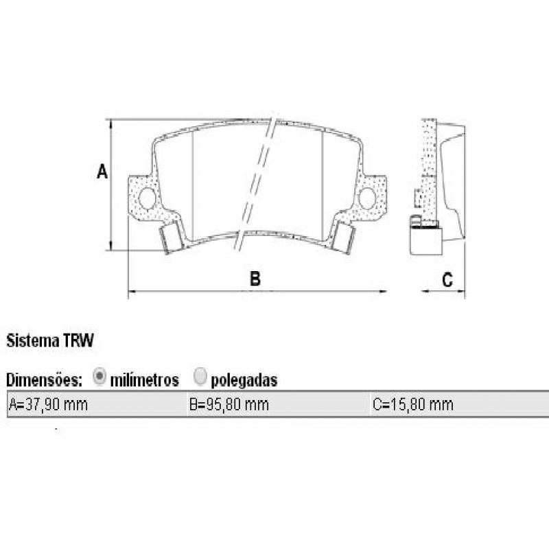 Pastilha Tr Corolla 99/05.08 Nakata