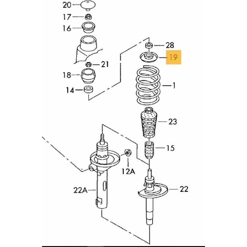 Prato Mola Dt  Gol/sav/voy G5/g6, Golf/bora 94/, New Beetle 98/ Disfix