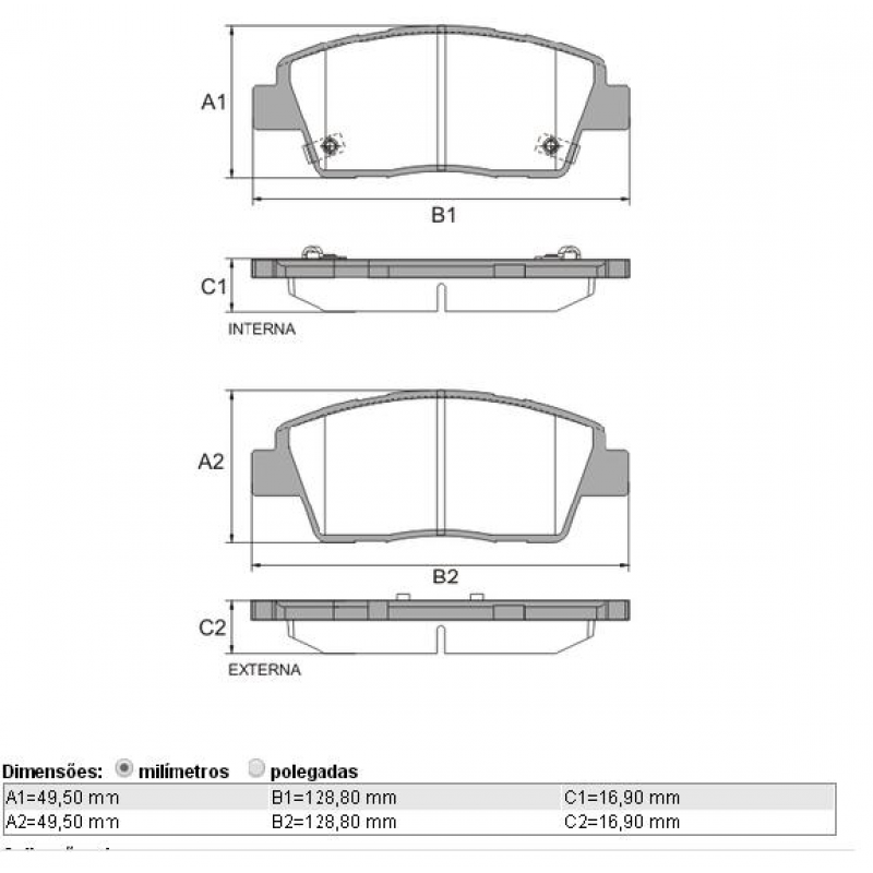 Pastilha Hb20 1.0 12v 2012/2019 (antiruido) Cobreq