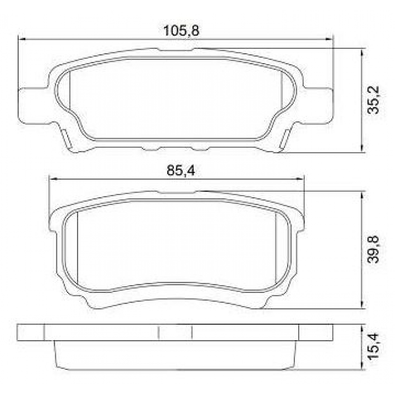 Pastilha Traseira Airtrek 2.0/2.4 02/06, Lancer 08/, Compass 11/16 (ceramica) Blue Friction