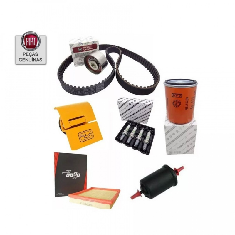 Kits Revisao 60.000km Fiat Fire 1.4 8v (correia Velas Filtros) Original Fiat
