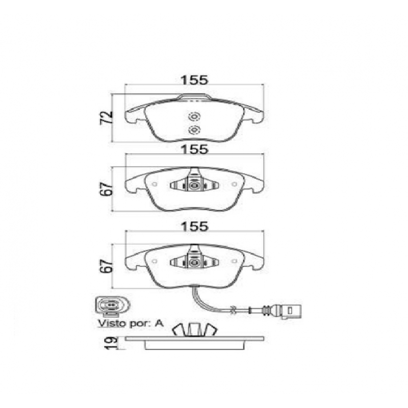 Pastilha Dt Audi Q3 1.4/2.0 2011/, Tiguan 2.0 2010/2017 (nano Ceramica) Blue Friction