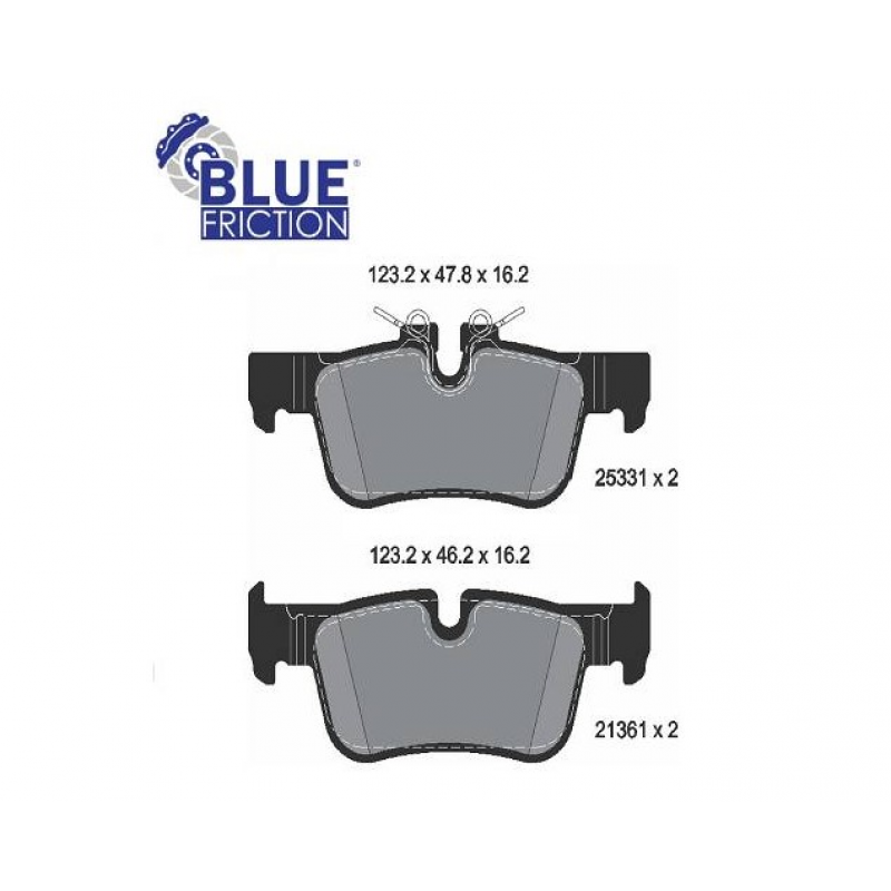 Pastilha Traseira Bmw 116 118 120 Mini Cooper D S Se One (ceramica) Blue Friction