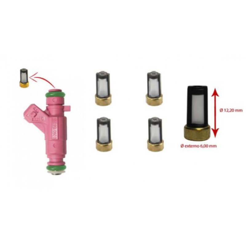 Jg Filtro Bico Injetorbosch (6mm X 12,2) Ds