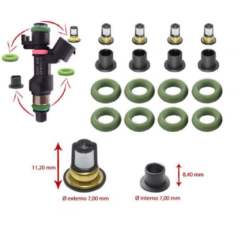 Jg Filtro Bico Injetor Denso Sentra Versa Fluence Ds