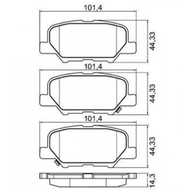 Pastilha Freio Traseiro Mitsubishi Asx 13/ Outlander 13/ Syl