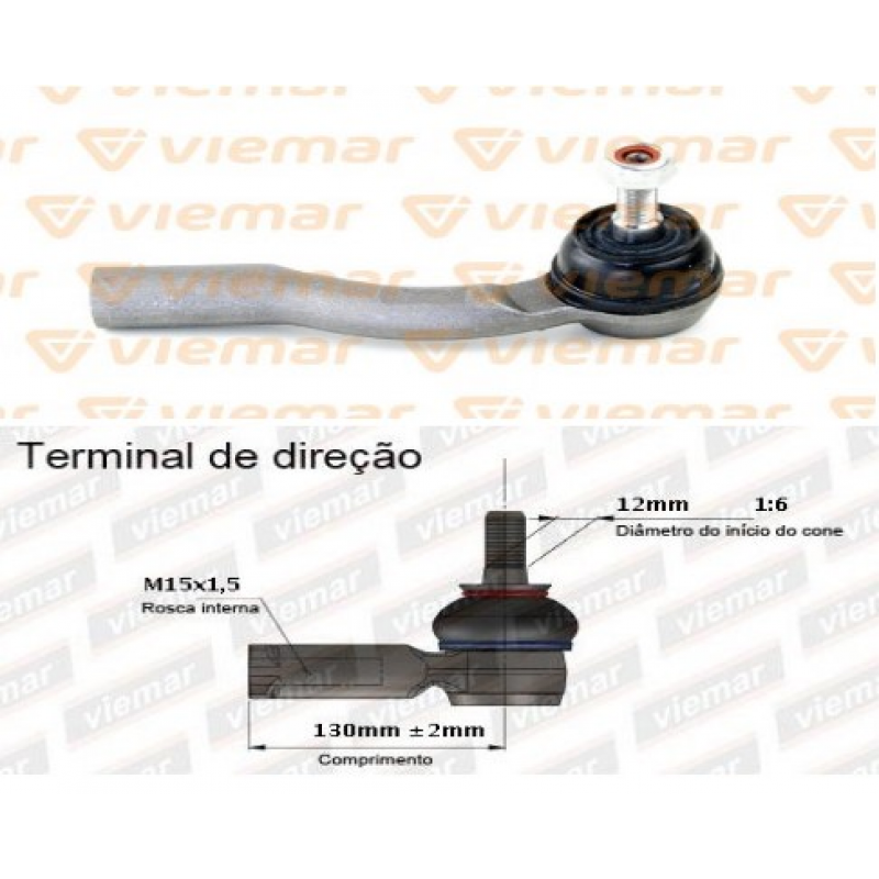 Terminal Direcao Fiat Argo Cronos Strada 2017/2023 - Ld Viemar