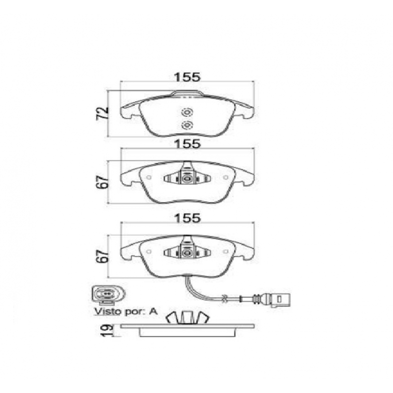 Pastilha Dt Audi Q3 1.4/2.0 2011/, Tiguan 2.0 2010/2017 (ceramica) Syl