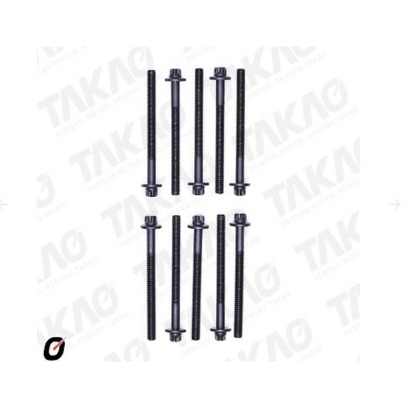 Parafuso Cabecote Clio/scenic/sandero/kangoo/symbol/ 1.6 16v (jg 10 Pcs) Takao Auto Parts