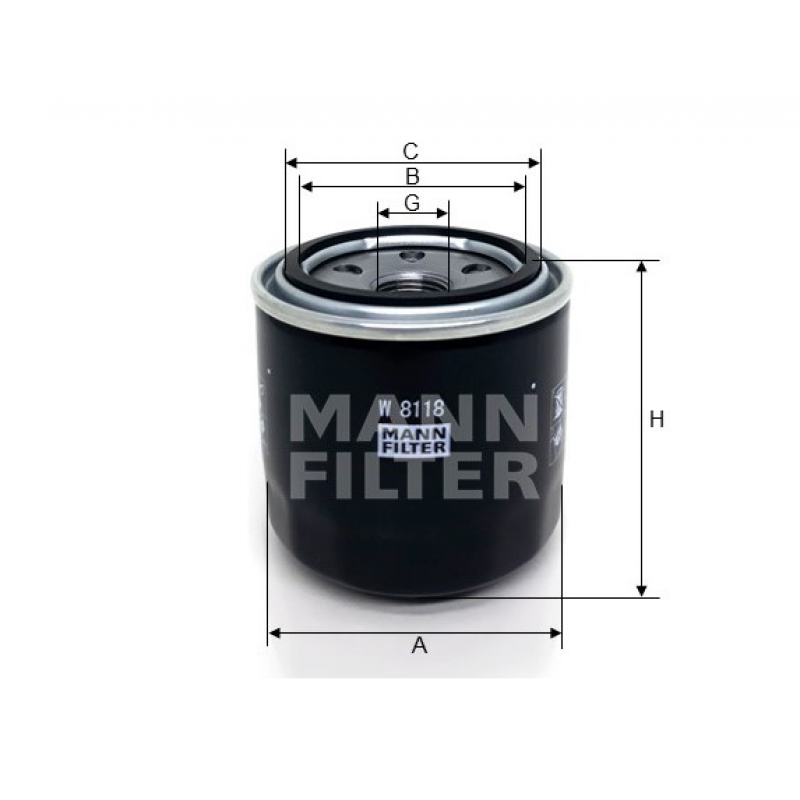 Filtro Oleo Asia Motors/hiu S.fe/mazd/sub/suz Mann