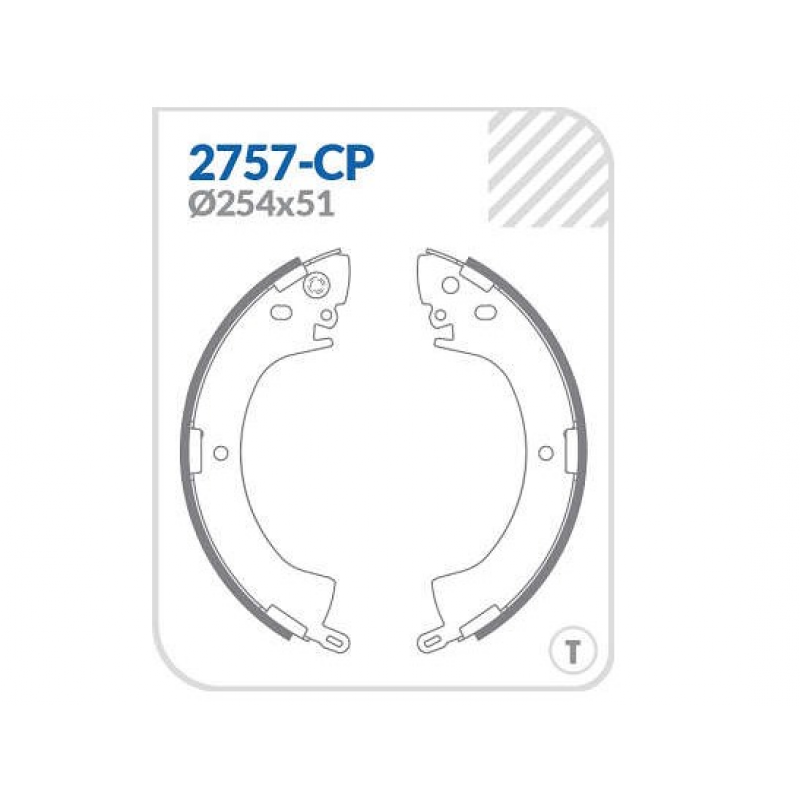 Jg Patins Freio Tras L200 2.0/2.5 97/ L200 Sava 2.5 /06, L300 1.6/2.0/2.5 86/06, Paj 2.5 Turbo Diesel Cobreq