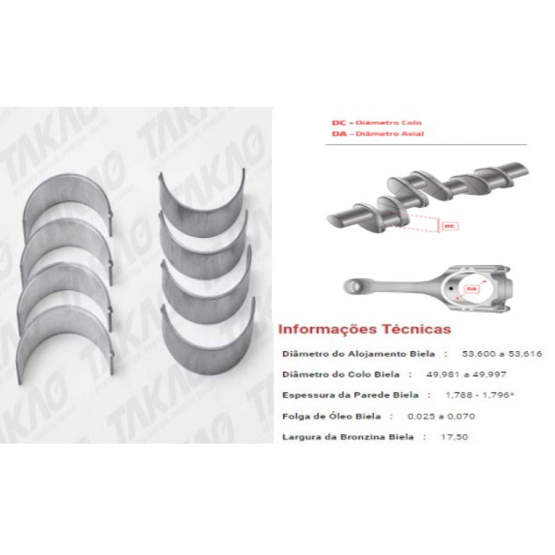 Bronzina Biela Bmw 120i 320i Z4 X1 Takao Auto Parts