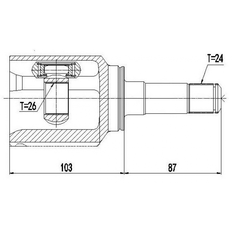 Tulipa Trizeta Lado Esquerdo (le) Palio/siena/doblo Etorq 10/ (26dx24d) Devigili