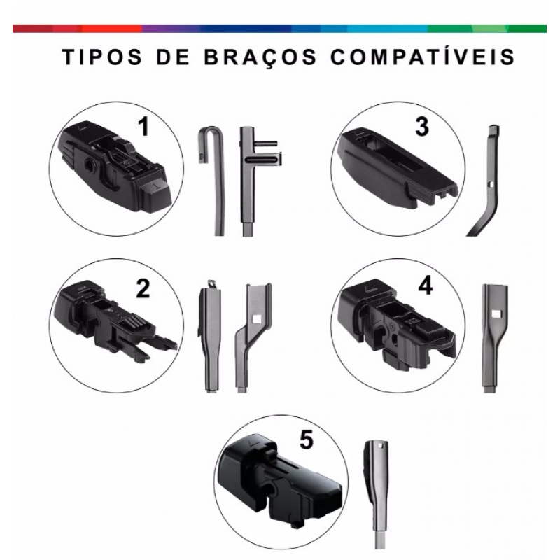 Palheta Dianteira 20 Pol 500mm (un) *af20m * Especifica Com 5 Encaixes Multiclip Bosch