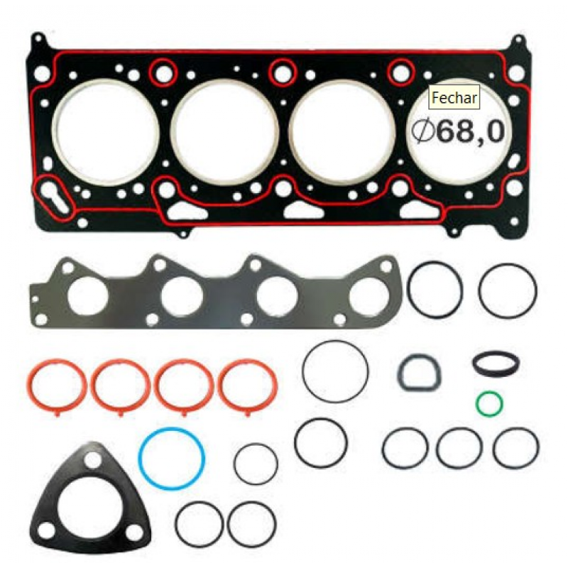 Jg Juntas Cabec Gol 1.0 8v 2002/ Voyage 1.0 8v 2008/ Fox 1.0 8v 2003/ Fibra Bastos Juntas