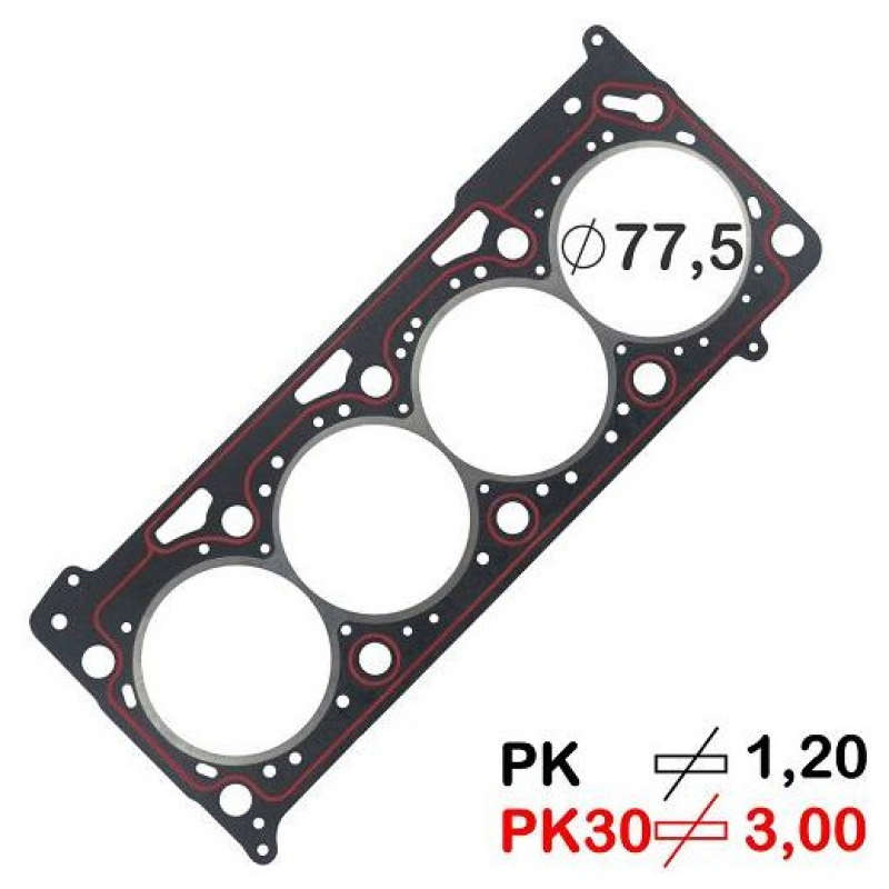 Junta Cabec Gol Voyage Fox Polo Golf Kombi 1.4/1.6 02/ (amianto Fibra)(+3,0mm) Bastos Juntas