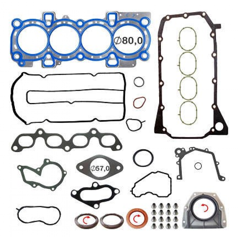 Jogo Juntas Motor Fiesta 1.6 16v 2013/ Ecosport 1.6 16v 2012/ Chapa Bastos Juntas