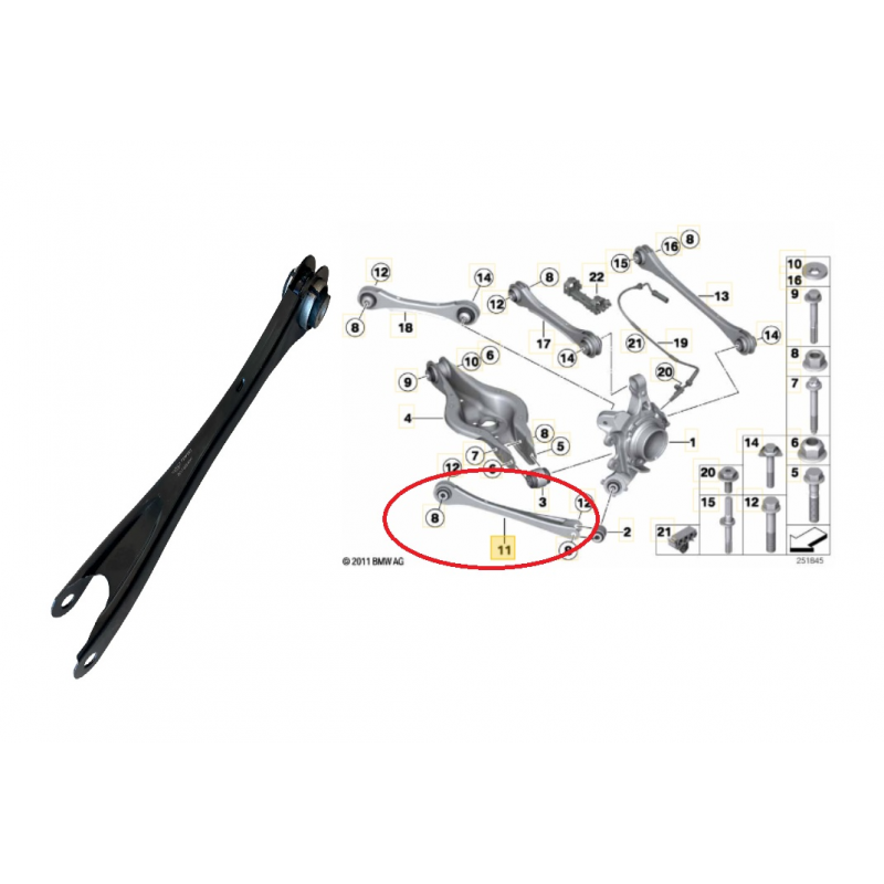 Braco Inferior Traseiro Bmw 320 2012/2018 (f30 F31) Perfect Automotive