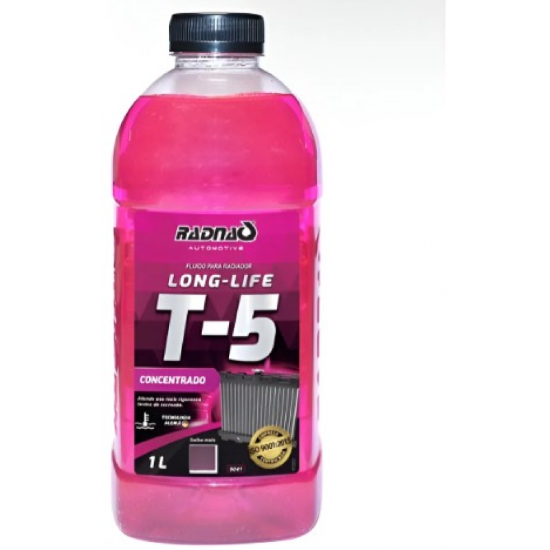 Aditivo Radiador T-5 Long Life Rosa -1l Radnaq Aditivos