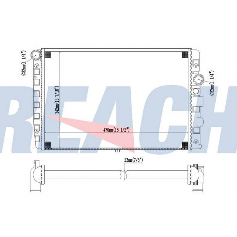 Radiador Volkswagen Gol/parati/saveiro/voyage 1.0 / 1.6 / 1.8 / 2.0 Sem Ar 1987 A 1995 Reach Radiador