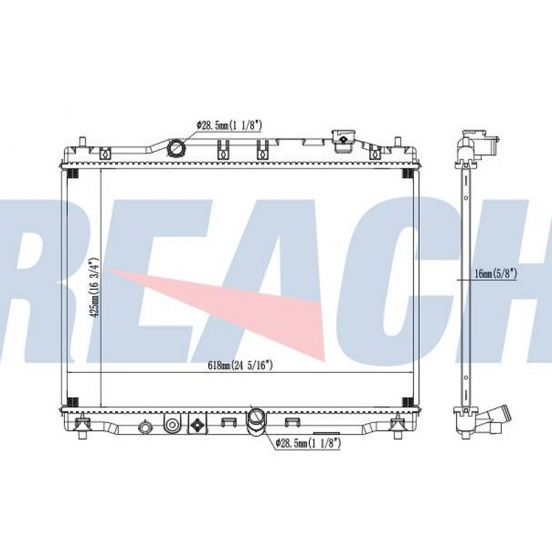 Radiador City 1.5 16v C/ar 2015 A 2019 Reach Radiador