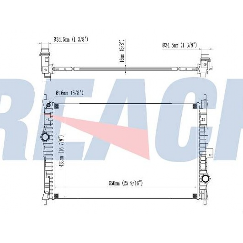 Radiador Citroen Jumpy / Peugeot Expert 1.6 Diesel (2018 A 2019) Reach Radiador