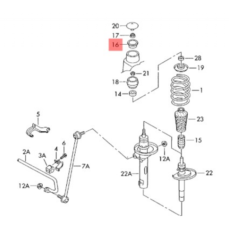 KIT PRATO SUPERIOR AMORTECEDOR GOL G5 G6 G7