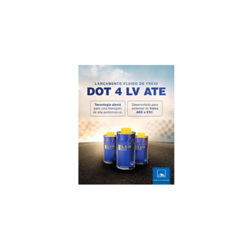 KIT 4 FLUIDO DE FREIO DOT4 LV ORIGINAL MARCA ATE LOW VISCOSIT